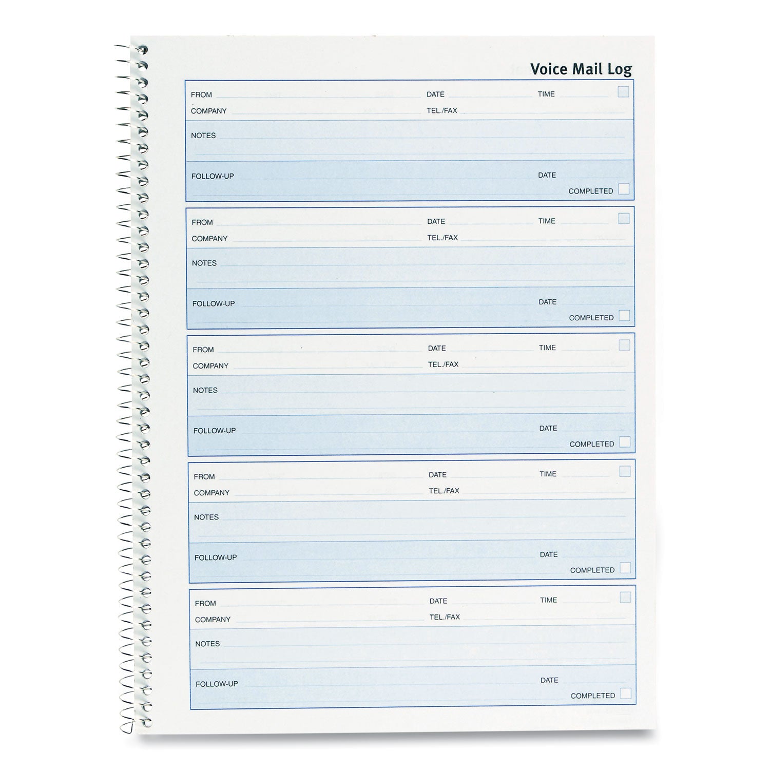 500 Sheet(s) - Wire Bound - 1 Part - 8" x 10.62" Sheet Size - White Sheet(s) - Blue Print Color - Recycled - 1 Each