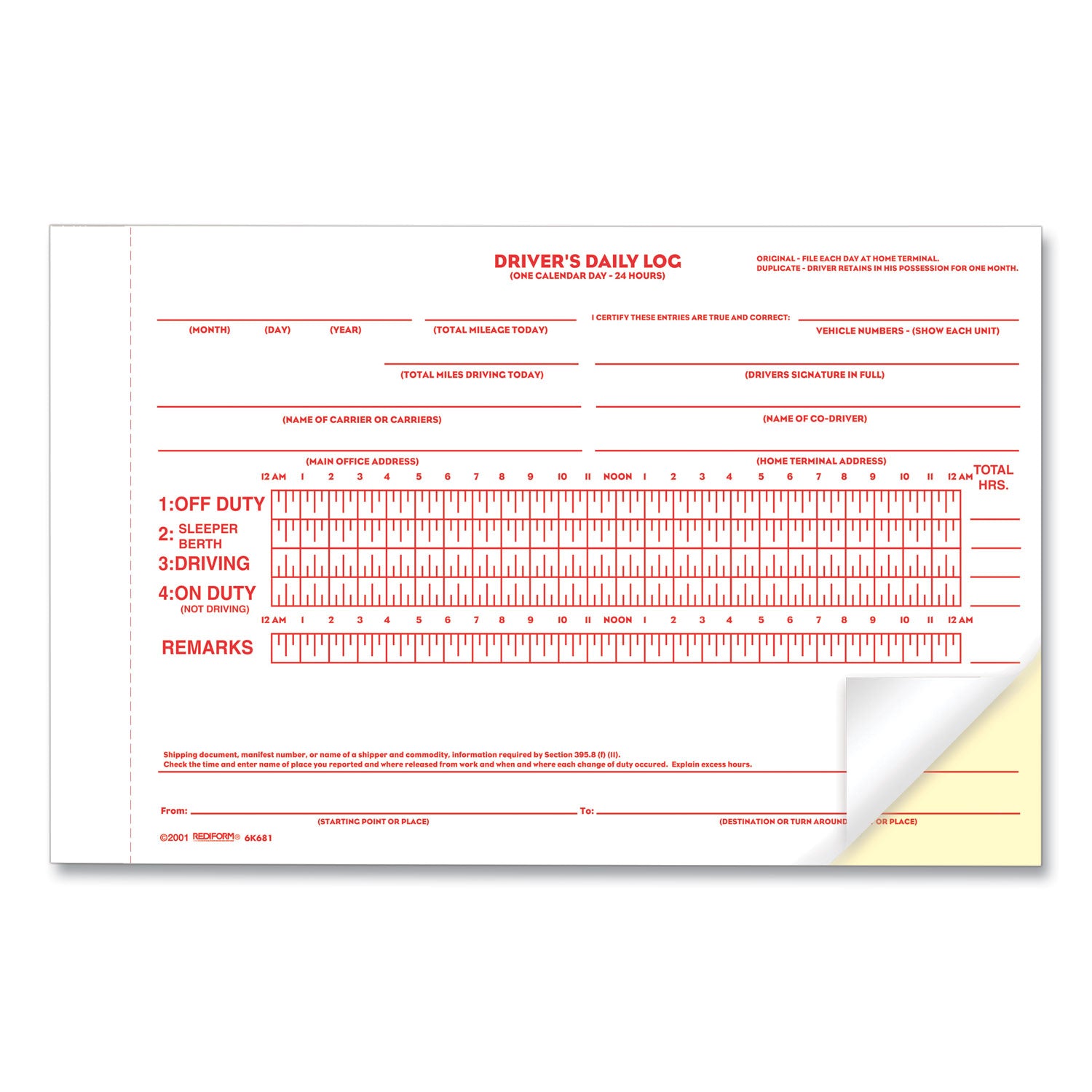 31 Sheet(s) - Stapled - 2 Part - Carbon Copy - 7.87" x 5.50" Sheet Size - White - White Sheet(s) - Recycled - 1 Each