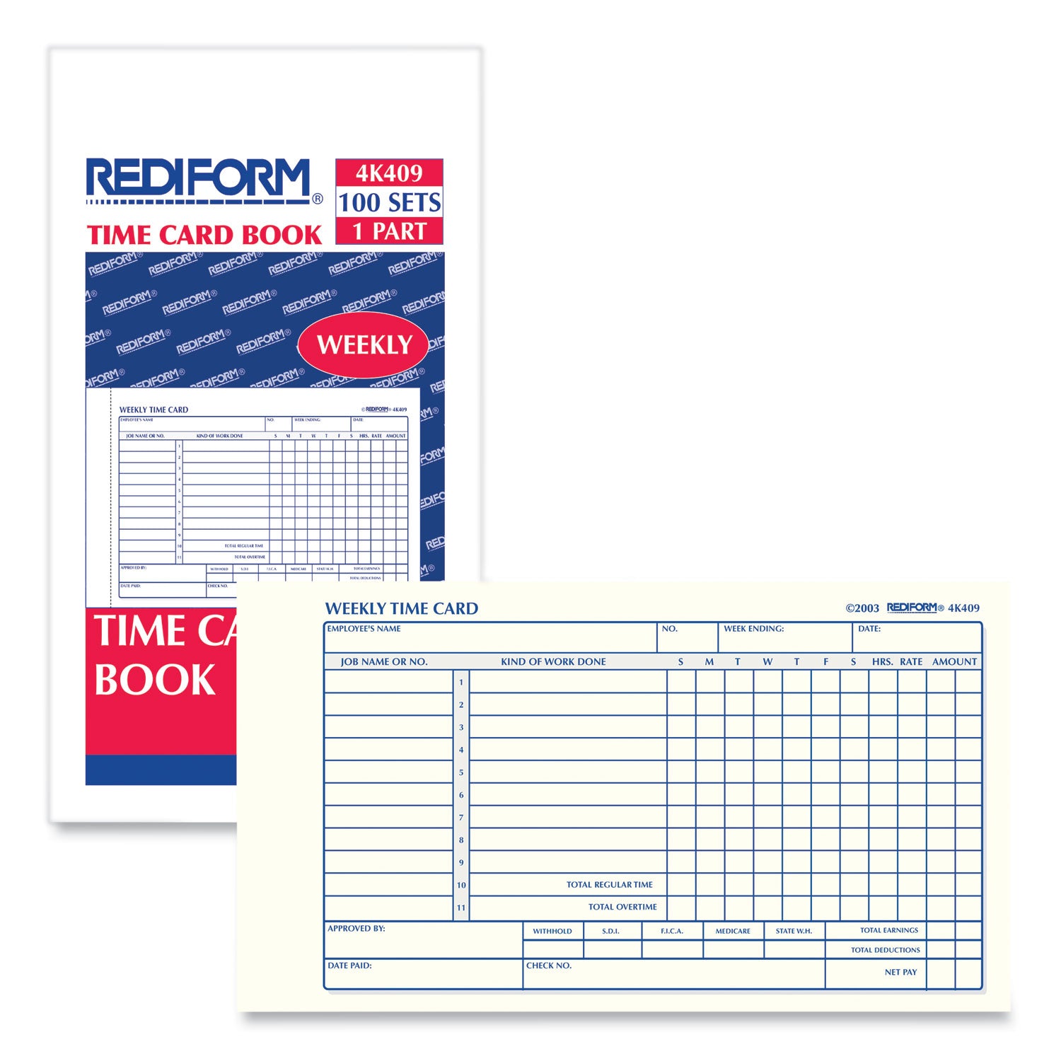 100 Sheet(s) - 1 Part - 7" x 4.25" Sheet Size - White - Manila Sheet(s) - 1 Pad