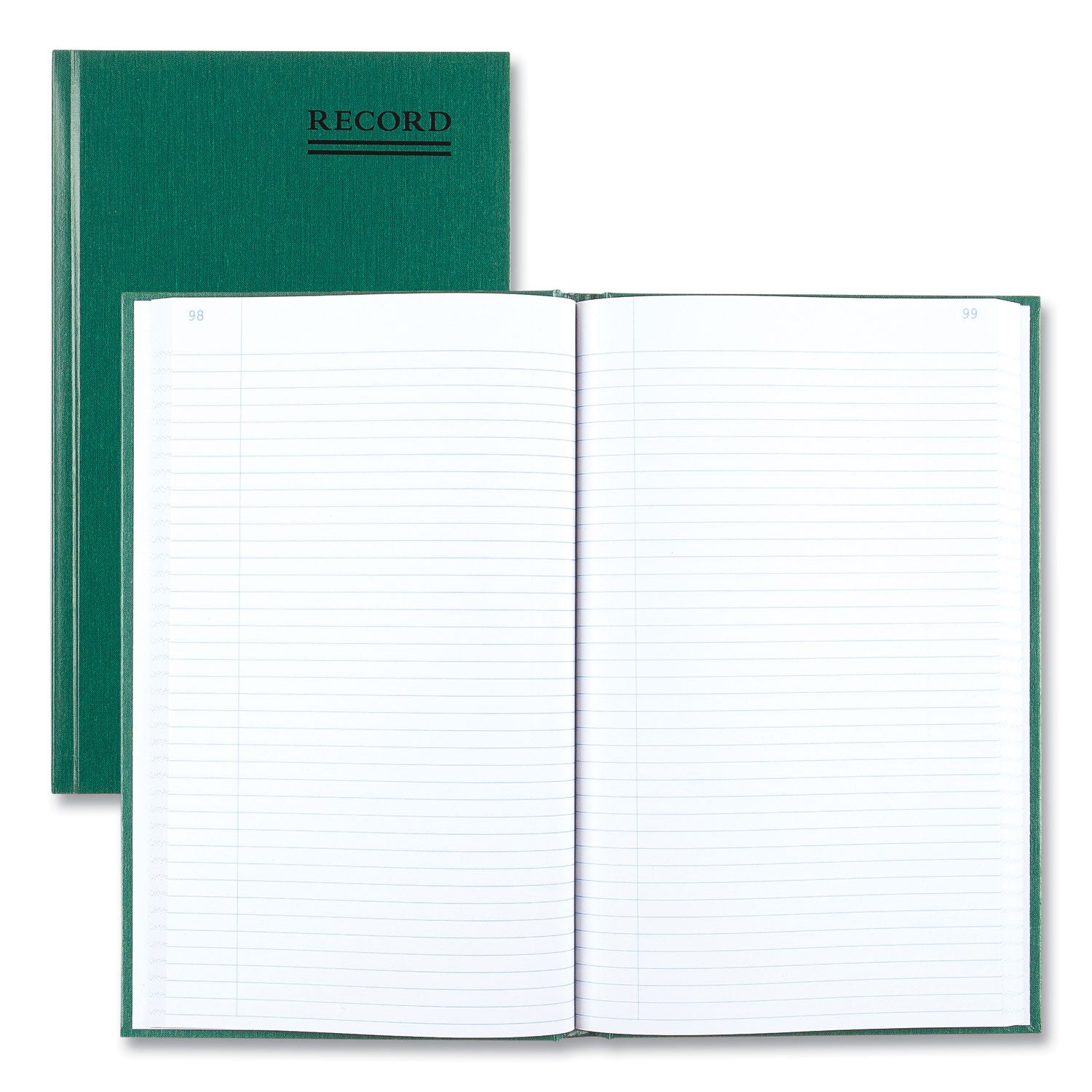 Rediform Emerald Series Account Book - 300 Sheet(s) - Gummed - 7.25" x 12.25" Sheet Size - White Sheet(s) - Green Print Color - Green Cover - Recycled - 1 Each