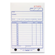 50 Sheet(s) - Stapled - 3 Part - Carbonless Copy - 4.25" x 6.37" Sheet Size - 2 x Holes - Assorted Sheet(s) - Red, Purple Print Color - 1 Each