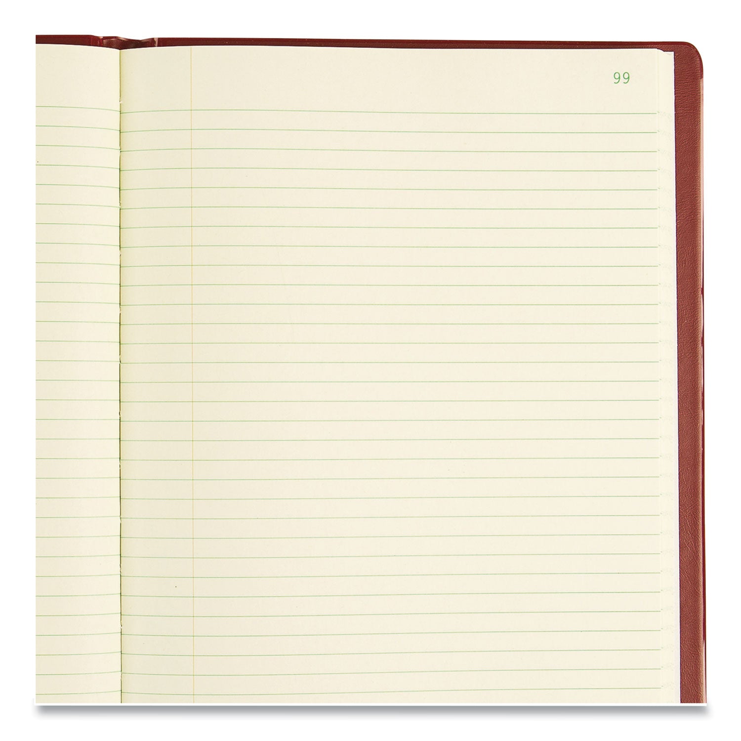 National Brand Red Vinyl Series Journal, 1-Subject, Medium/College Rule, Red Cover, (300) 10 x 7.75 Sheets