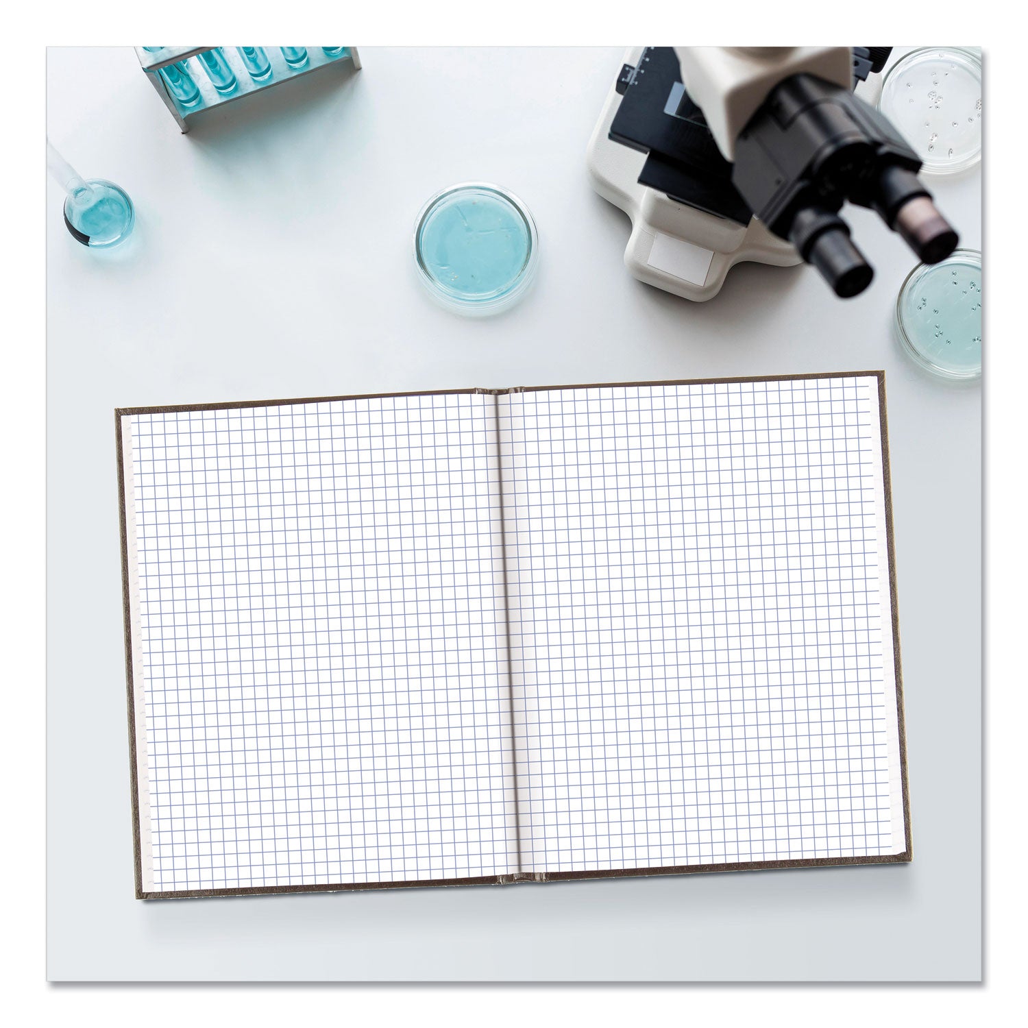 Professional Quad Notebook, Quadrille Rule (4 sq/in), Black Cover, (96) 9.25 x 7.25 Sheets