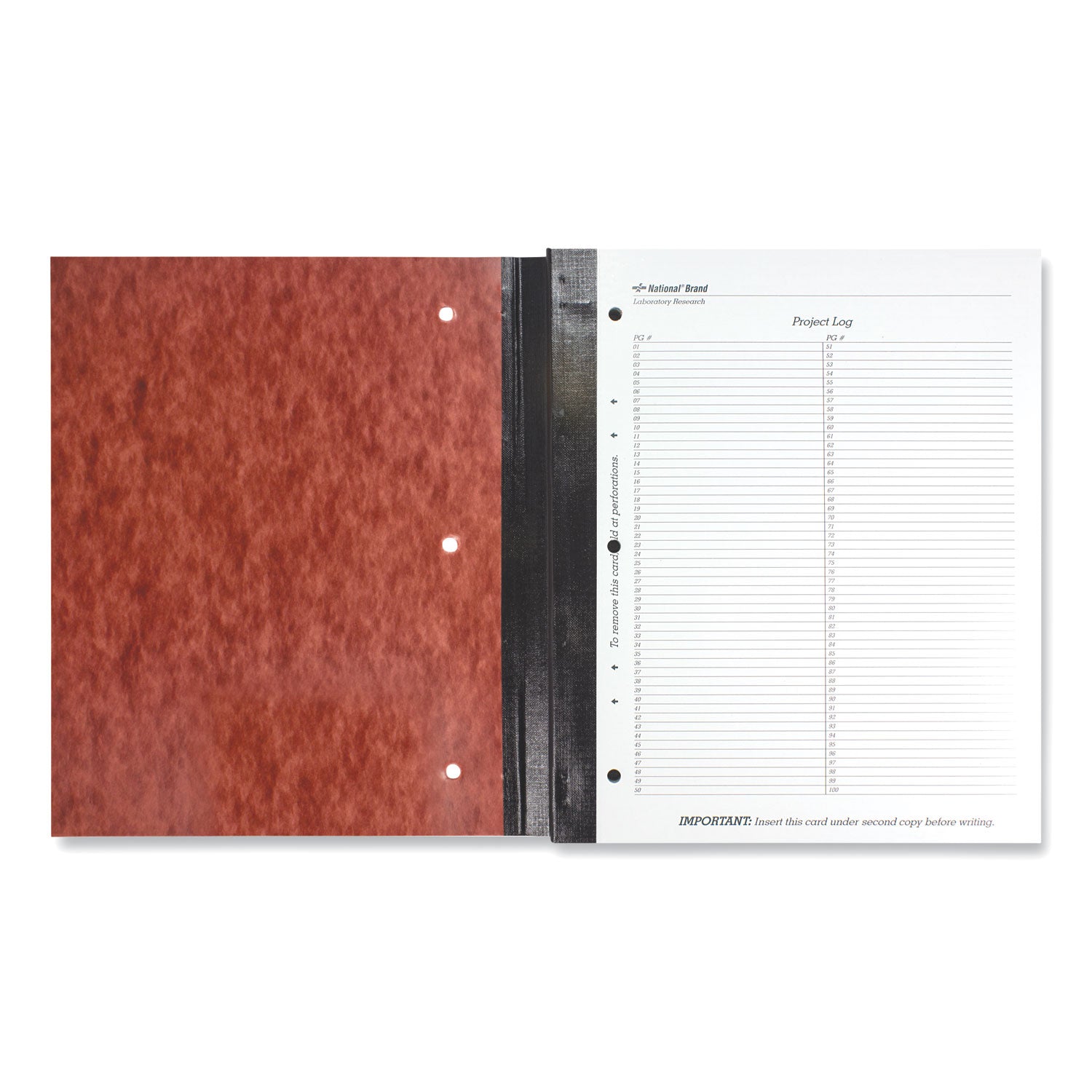 200 Sheets - Sewn - 9 1/4" x 11" Sheet Size - Brown Paper - Brown Pressboard Cover - Micro Perforated, Numbered, Perforated, Punched - 1 Each