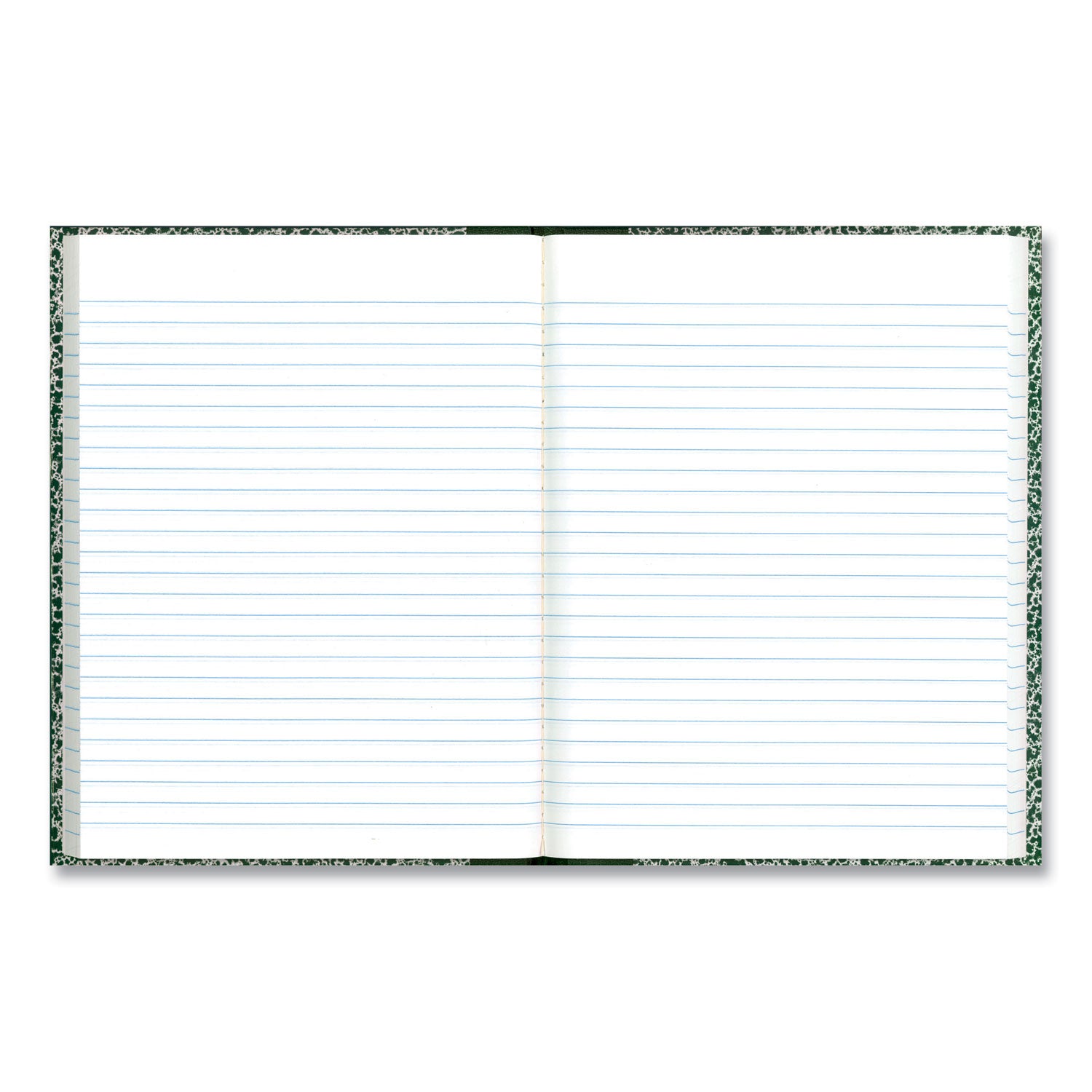 96 Sheets - Sewn - 7 1/8" x 10 1/8" Sheet Size - White Paper - Green Marble Cover - Recycled - 1 Each