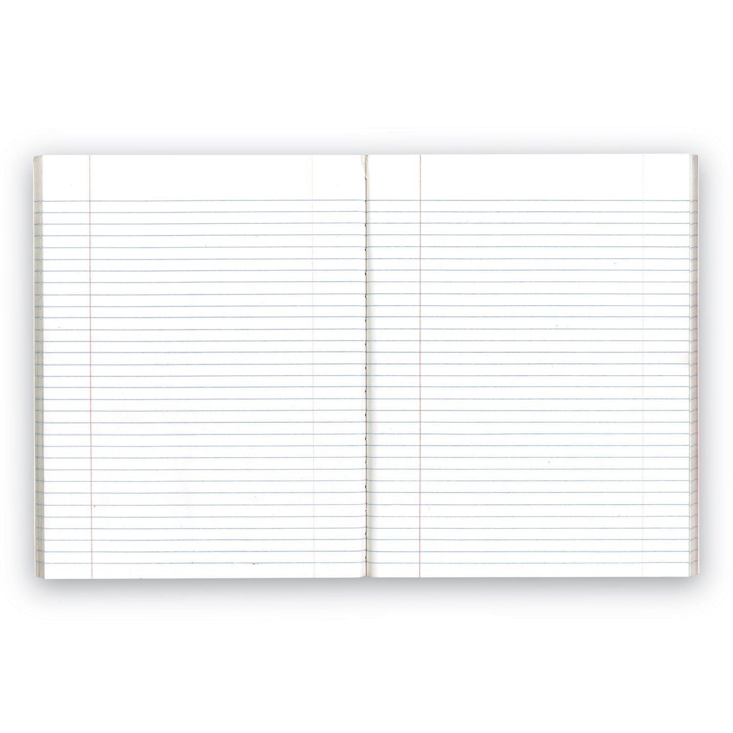 Rediform Xtreme White Notebook - 80 Sheets - Sewn - College Ruled Front Ruling - Ruled Red Margin - 7 7/8" x 10" Sheet Size - White Paper - Black Marble Cover - Subject - 1 Each