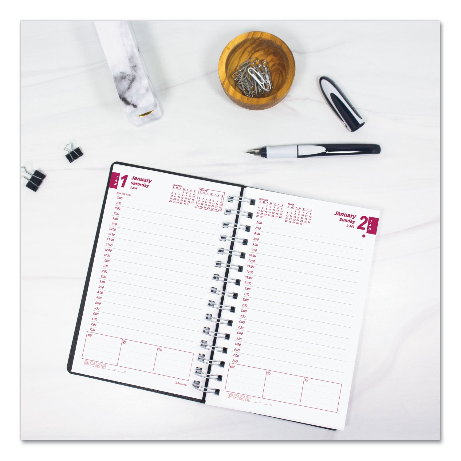 Brownline DuraFlex Daily Appointment Book / Monthly Planner