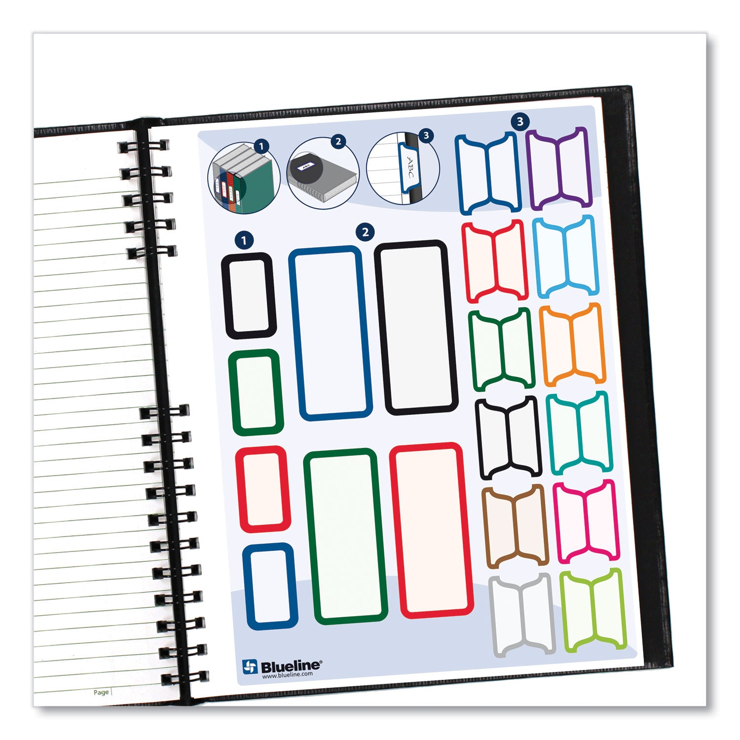 200 Sheets - Twin Wirebound - Ruled Margin - Letter - 8 1/2" x 11" Sheet Size - Black Cover - Pocket, Hard Cover, Index Sheet, Micro Perforated, Self-adhesive Tab - Recycled - 1 Each