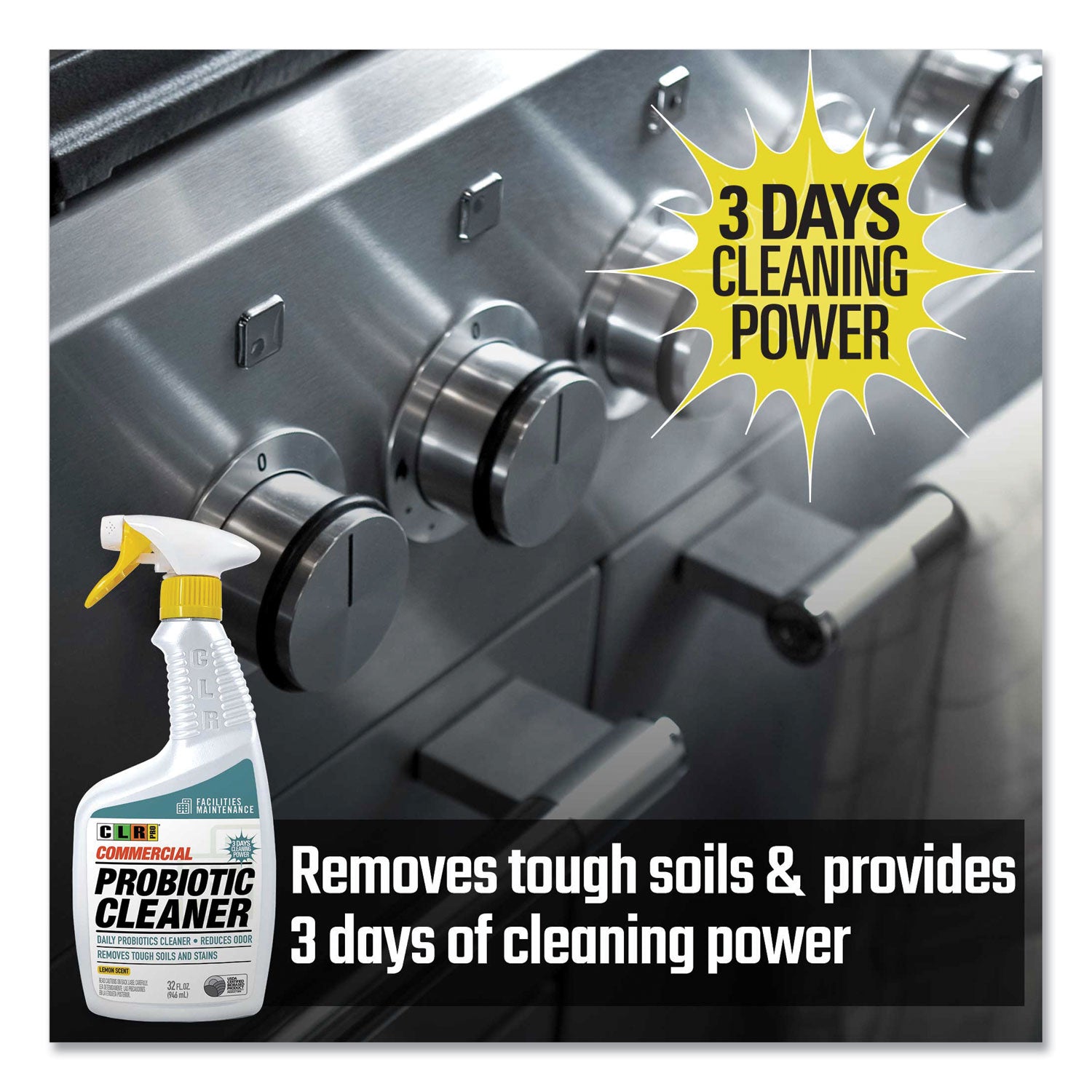For Commercial, Multipurpose - Spray - 32 fl oz (1 quart) - Lemon Scent - White - 6 / Carton