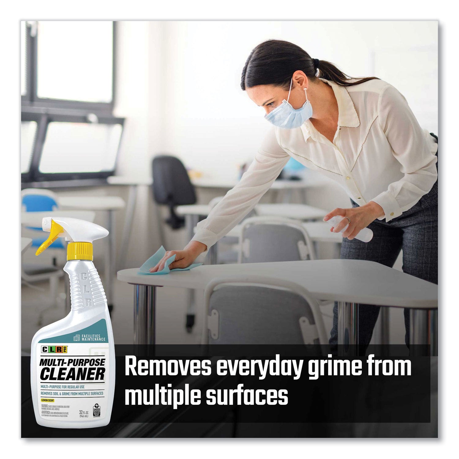 Multi-Purpose Cleaner, Lemon Scent, 32 Oz Bottle, 6/carton