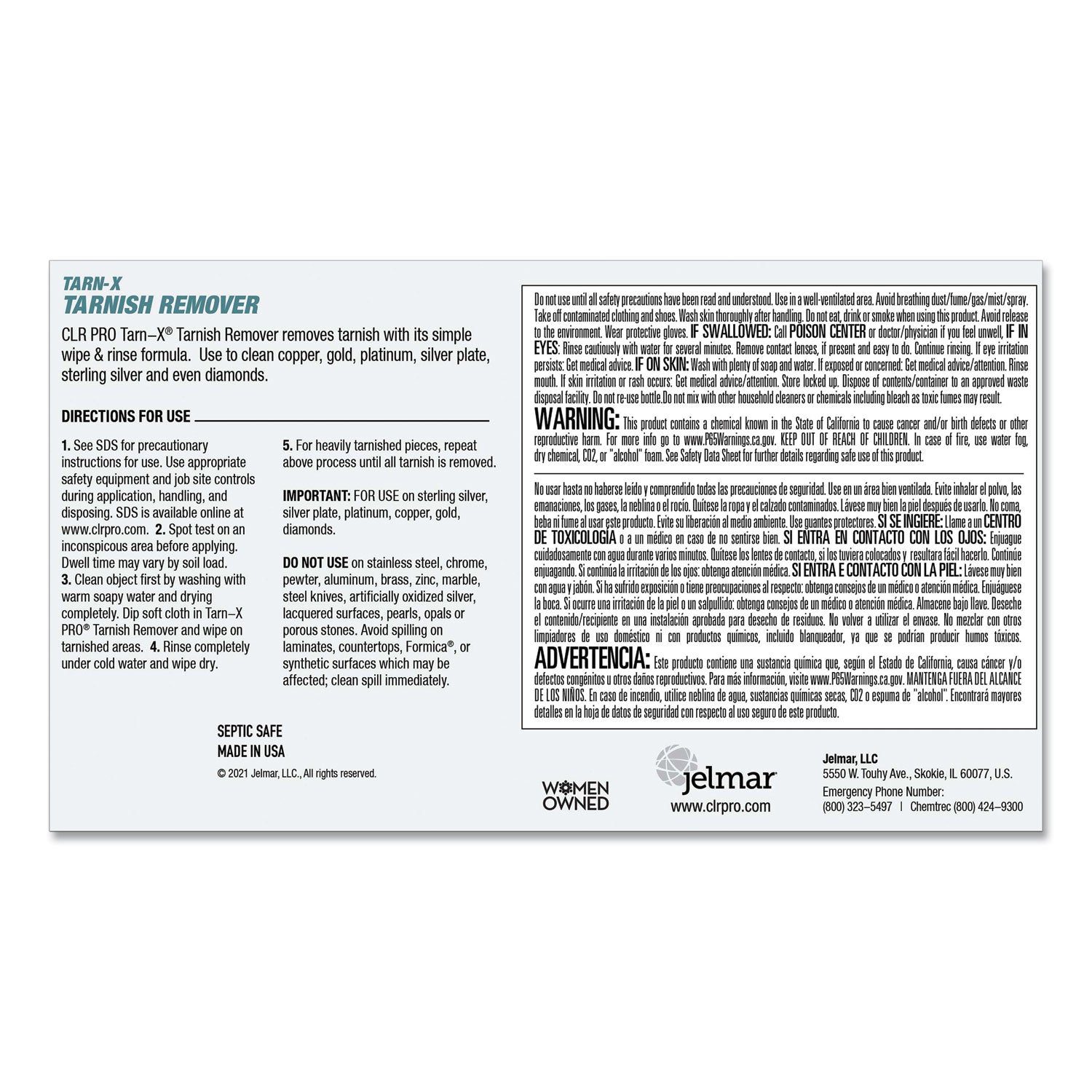 Tarnish Remover, 1 Gal Bottle