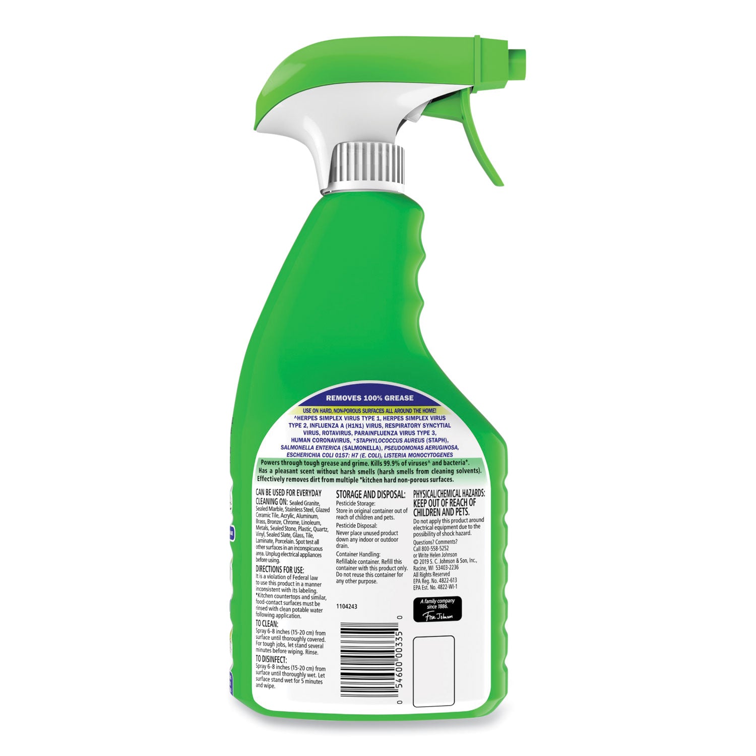 fantastik Disinfectant Multi-Purpose Cleaner, Lemon Scent, Spray, 32 fl oz, 1 Each
