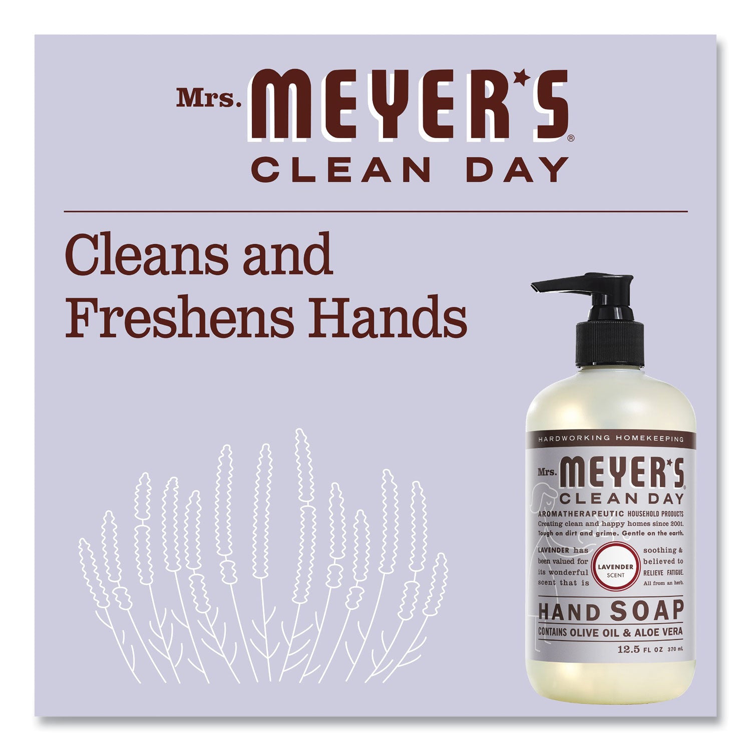 Clean Day Liquid Hand Soap, Lavender Scent, 12.5 Oz, 6/Carton