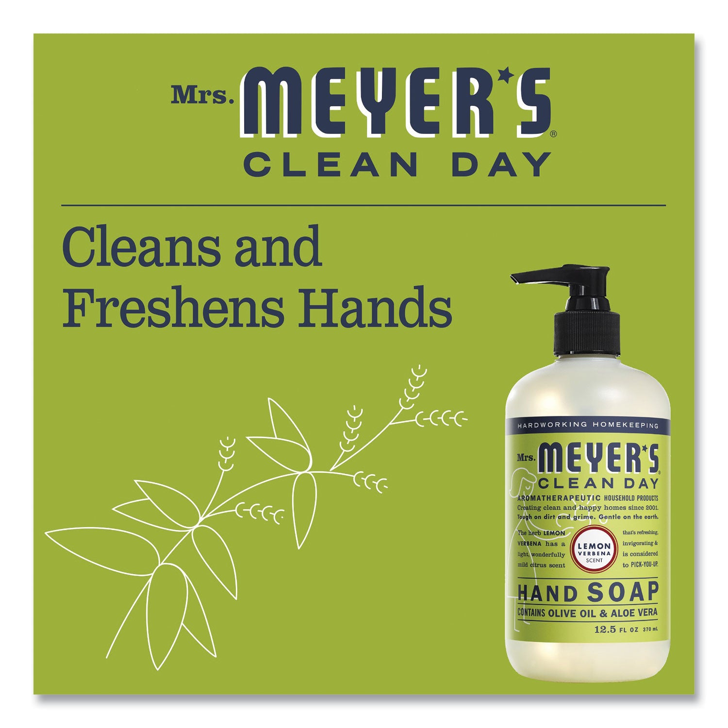 Clean Day Liquid Hand Soap, Lemon Scent, 12.5 Oz, 6/Carton