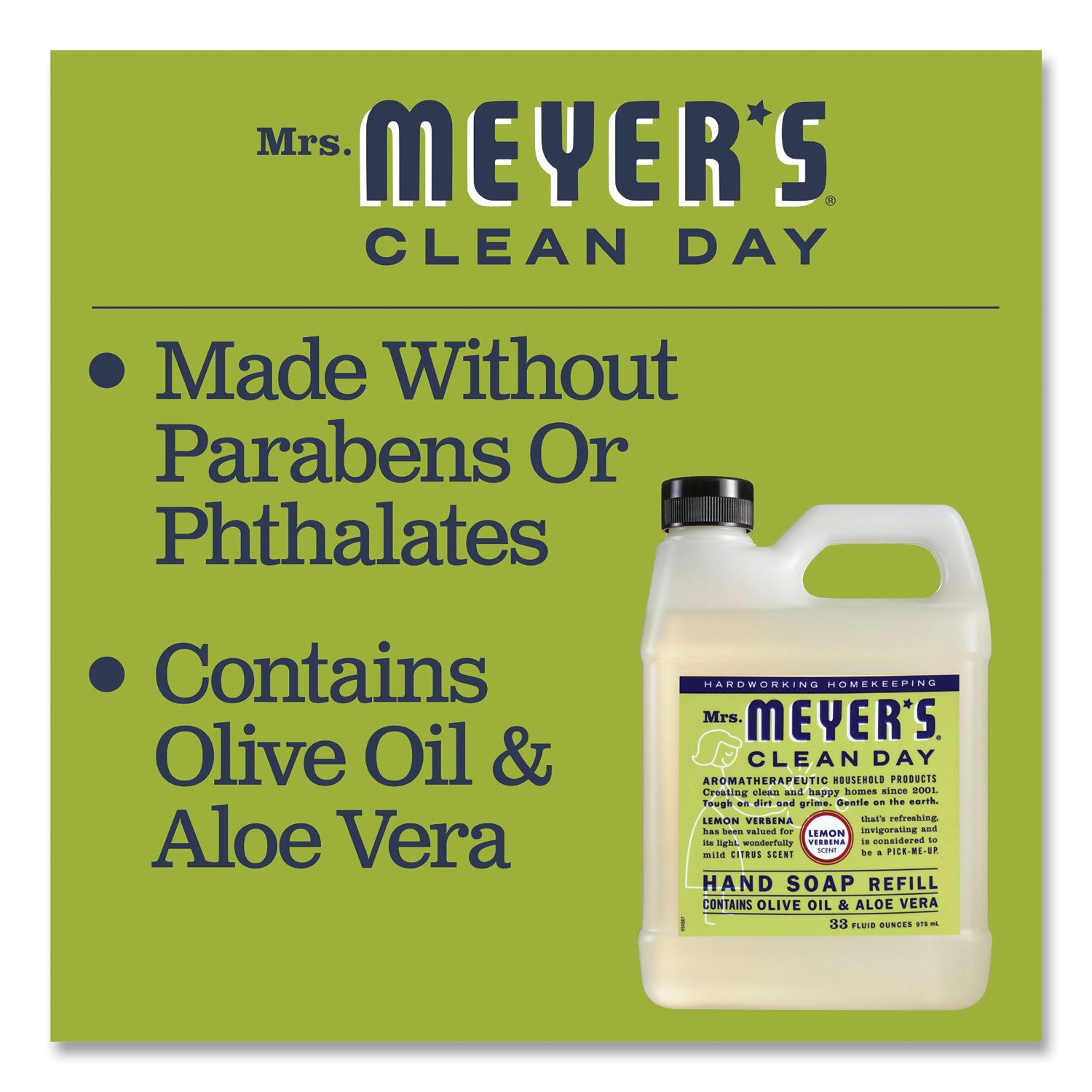Clean Day Liquid Hand Soap Refill, Lemon Scent, 33 Oz, 6/Carton