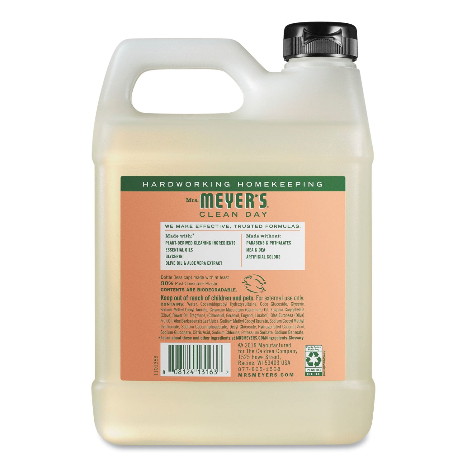 Clean Day Liquid Hand Soap Refill, Geranium Scent, 33 Oz, 6/Carton