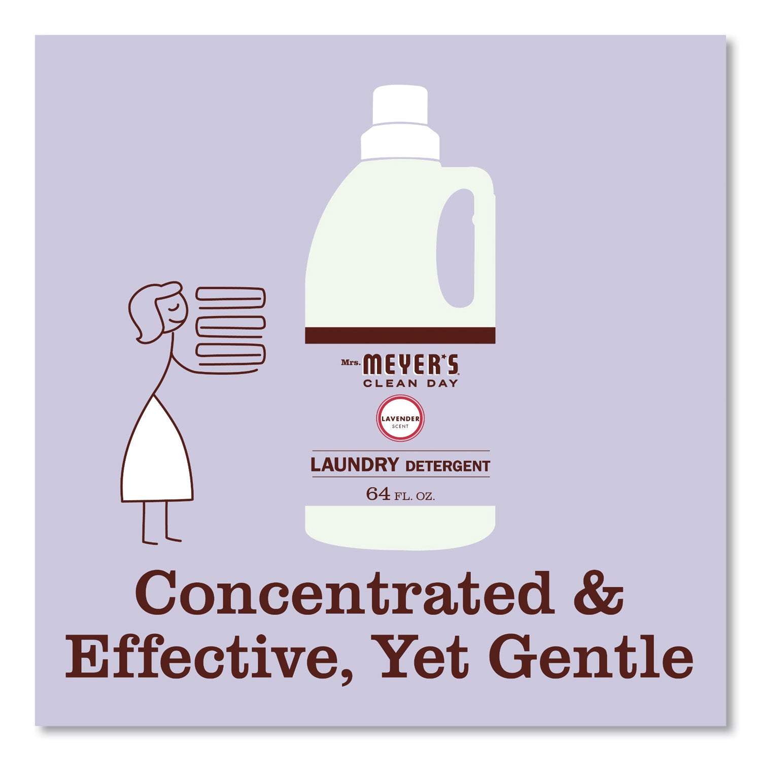 Liquid Laundry Detergent, Lavender Scent, 64 Oz Bottle