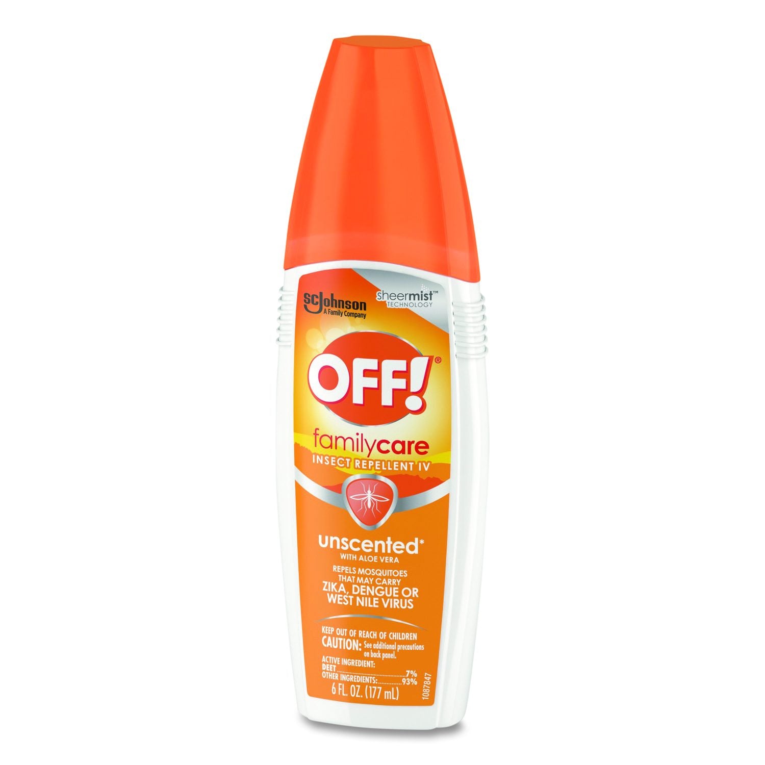 Familycare Unscented Spray Insect Repellent, 6 Oz Spray Bottle, 12/Carton