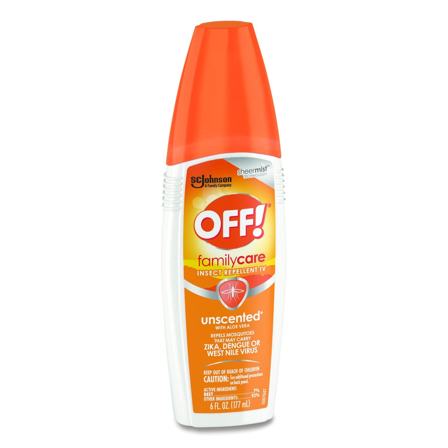 Familycare Unscented Spray Insect Repellent, 6 Oz Spray Bottle, 12/Carton