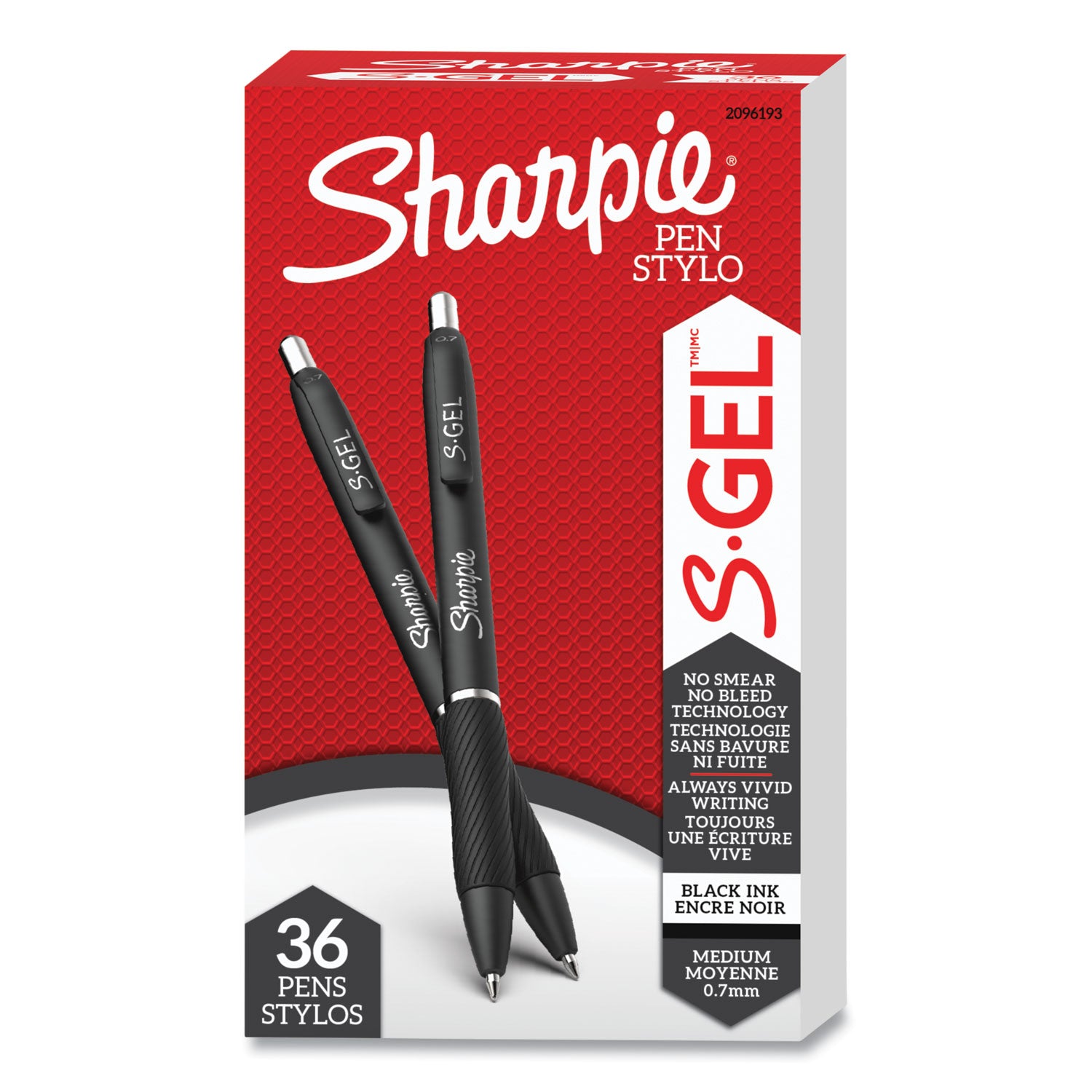 Sharpie S-Gel Pens - 0.7 mm Pen Point - Retractable - Black Ink - Gel-based - 1 Box