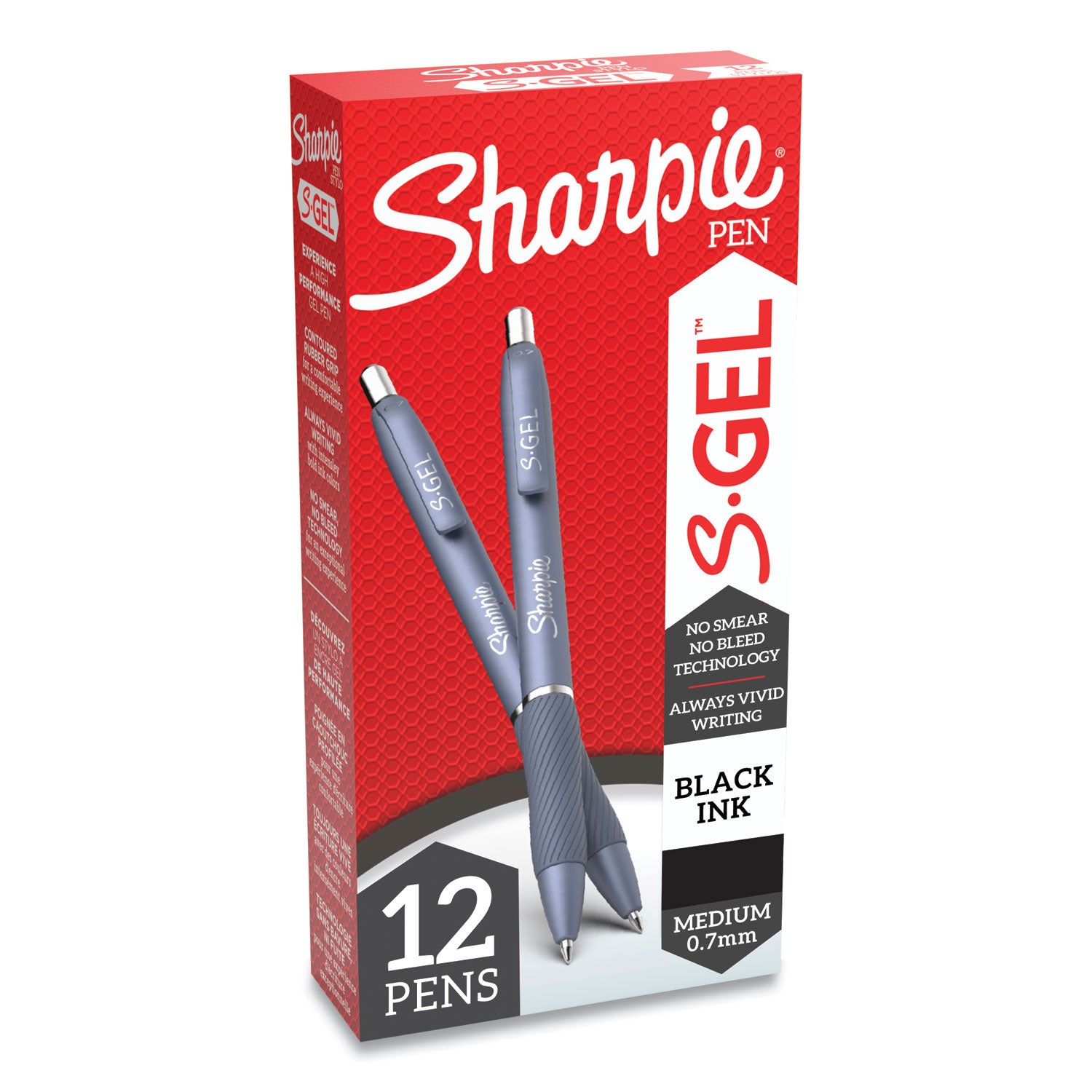 0.7 mm Medium Pen Point - Black Ink - Gel-based - Blue Barrel