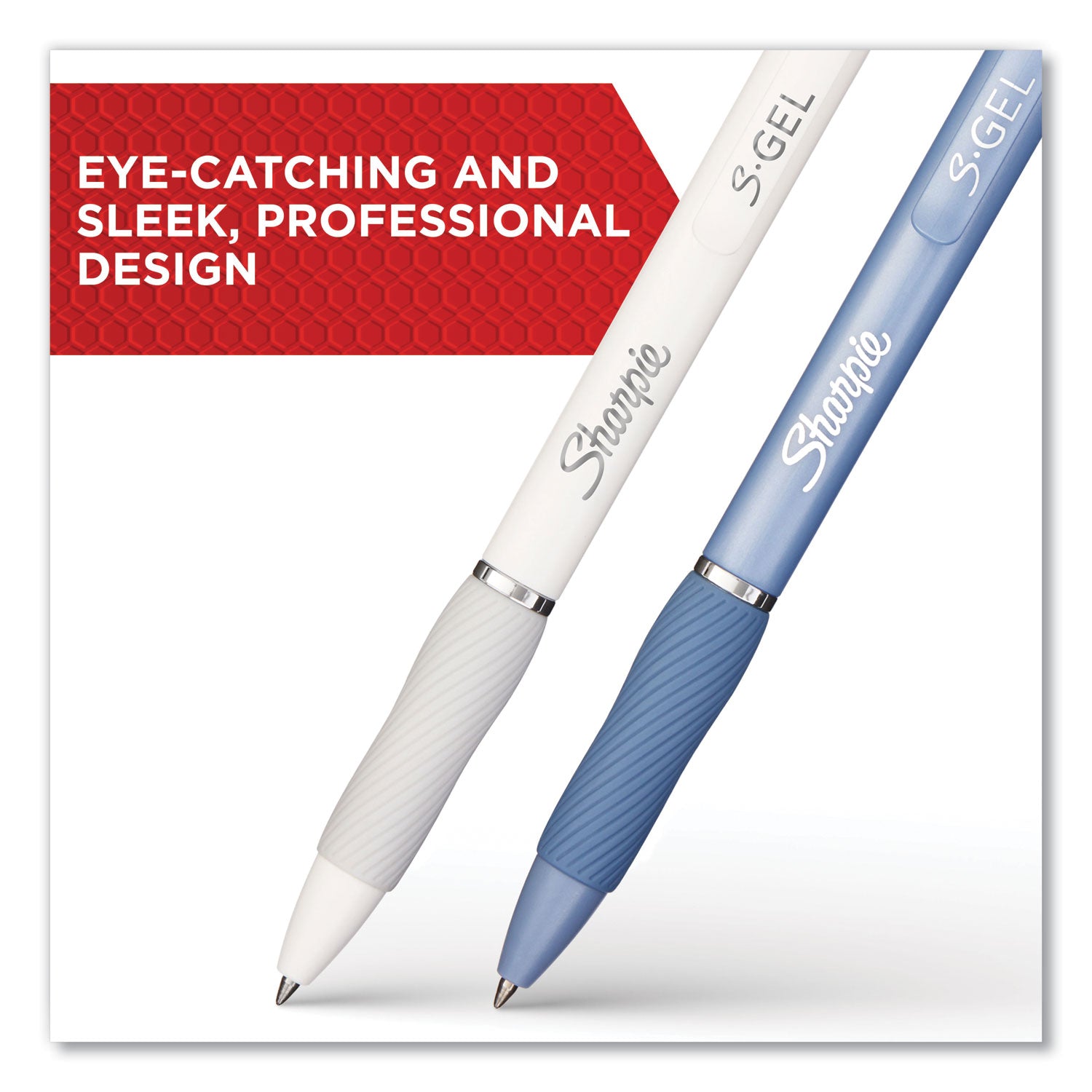 Sharpie S-Gel Pen - 0.7 mm Medium Pen Point - Black Ink - Gel-based - White Barrel - 1 Dozen