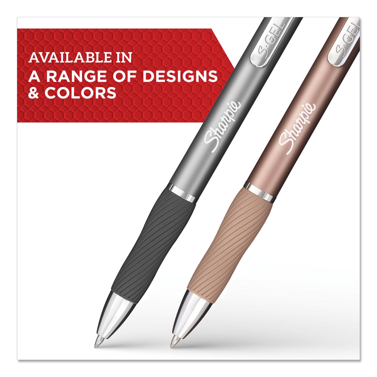 Sharpie S-Gel Pen - 0.7 mm Pen Point - Black Ink - Rose Gold Barrel - 1 Dozen