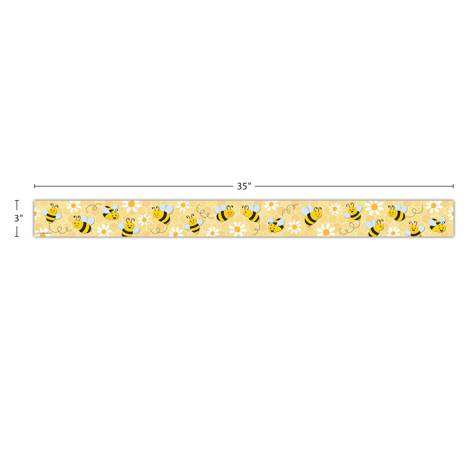 Buzzing Bees Straight Border Trim, 35 Feet