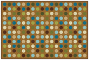 Microdots Nature Colors Polka Dots Value Rug - 6ft x 9ft - Rectangle - Brown
