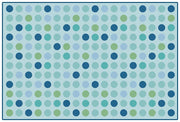 Microdots Tranquil Colors Polka Dots Value Rug - 6ft x 9ft - Rectangle - Light Blue