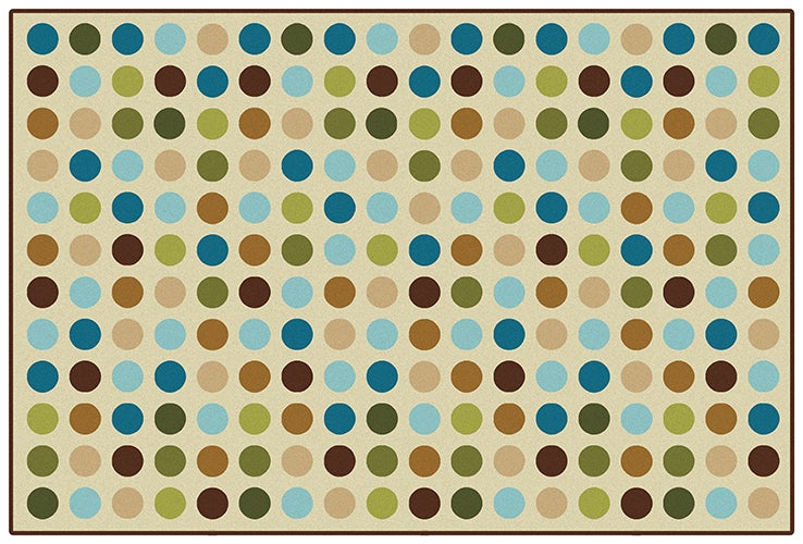 Microdots Nature Colors Polka Dots Value Rug - 6ft x 9ft - Rectangle - Tan