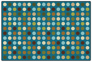 Microdots Nature Colors Polka Dots Value Rug - 6ft x 9ft - Rectangle - Teal Blue