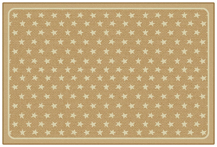 Super Stars Decorative Rug Nature Colors - 6ft x 9ft - Rectangle - Brown