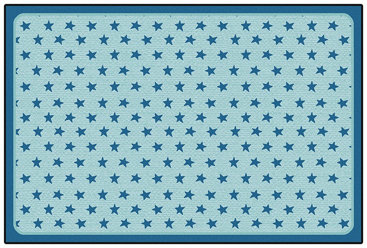 Super Stars Decorative Rug Tranquil Colors - 6ft x 9ft - Rectangle - Dark Blue