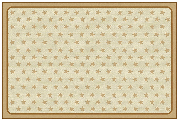 Super Stars Decorative Rug Nature Colors - 6ft x 9ft - Rectangle - Tan