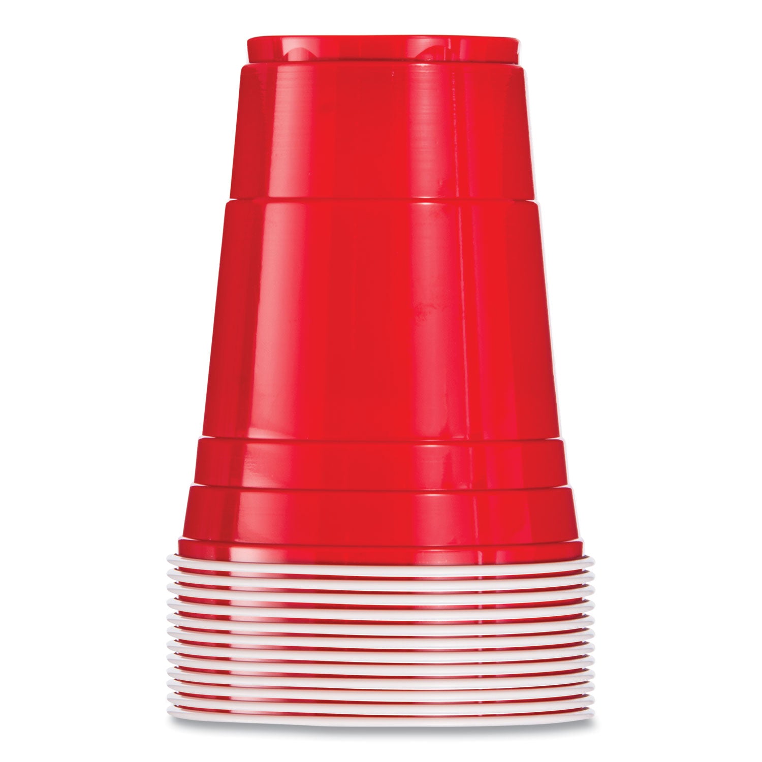 SOLO Party Plastic Cold Drink Cups, 16 oz, Red, 50/Bag, 20 Bags/Carton