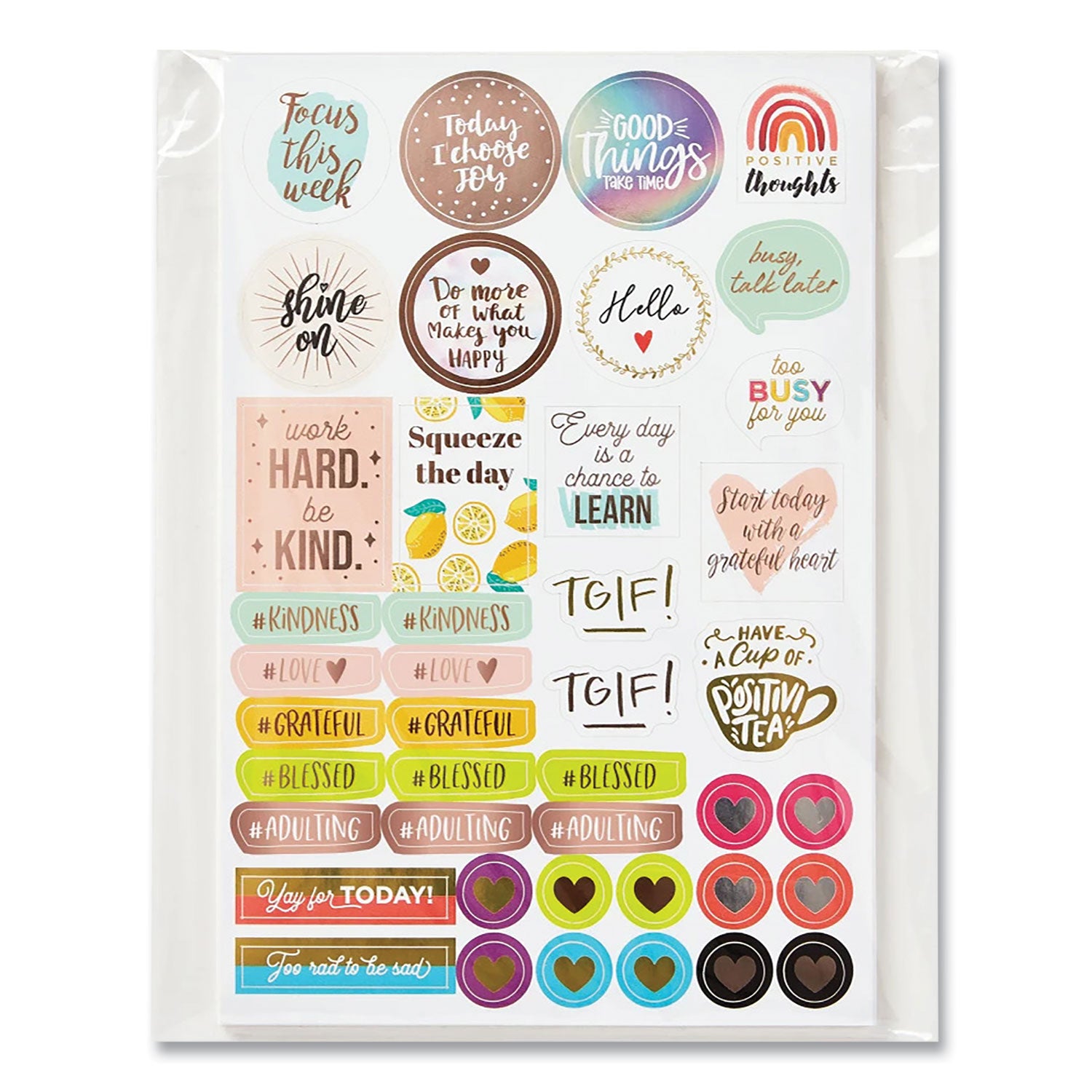 Planner Sticker Variety Pack, Budget, Fitness, Motivational, Seasonal, Work, Assorted Colors, 1,744/pack