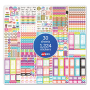 Budgeting Planner Stickers, Budget Theme, Assorted Colors, 1,224/pack