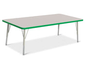 Berries® Rectangle Activity Table - 30" X 60", E-height - Freckled Gray/Green/Gray