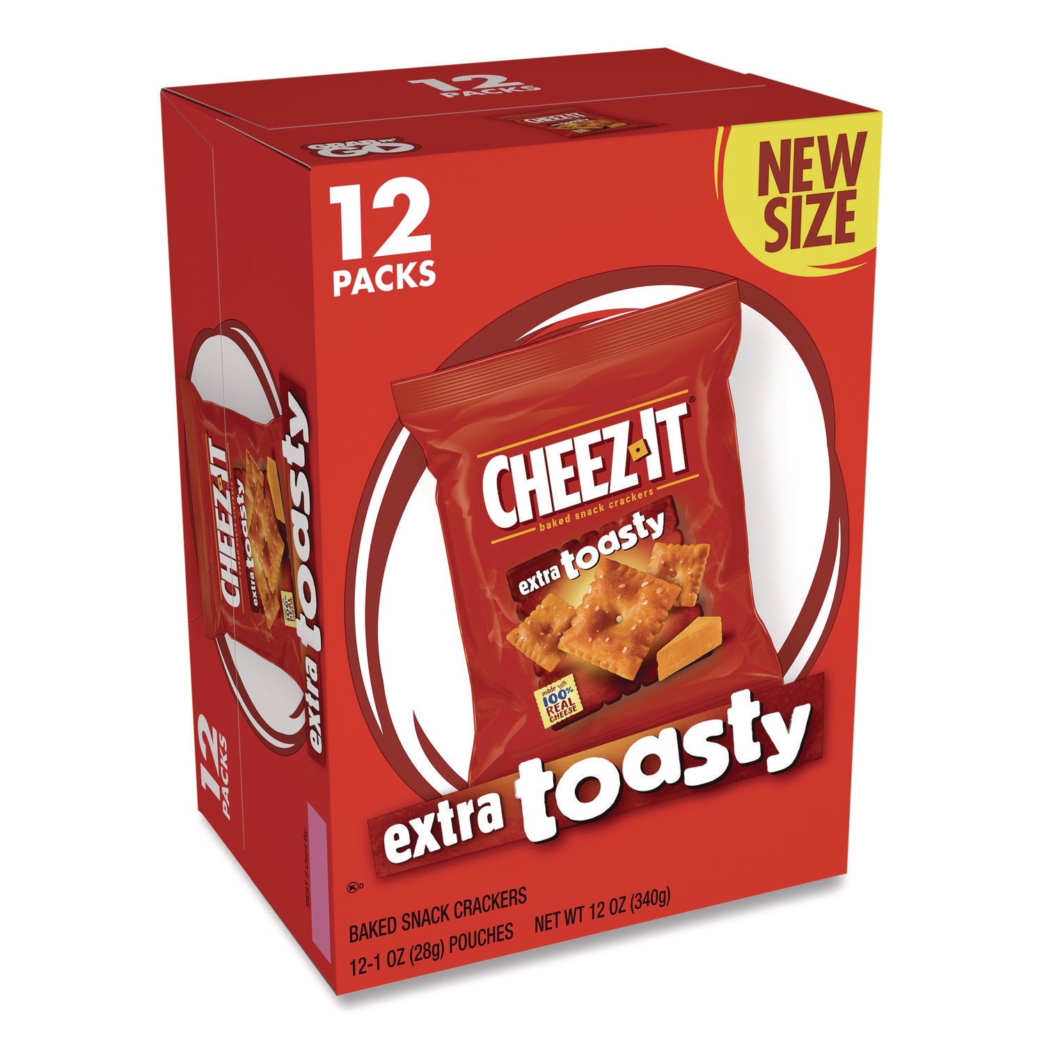 Baked Snack Crackers, Extra Toasty Crackers, 1 Oz Bag, 12/box