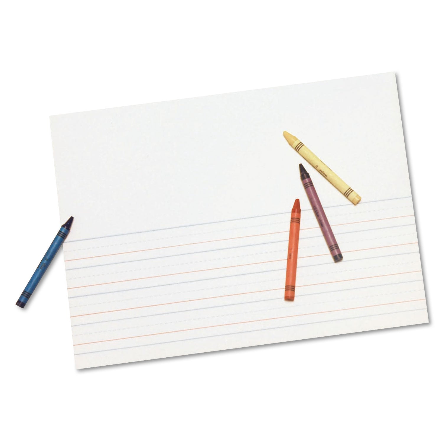 Multi-Program Picture Story Paper, 5/8" Ruled, White, 12" x 9", 500 Sheets