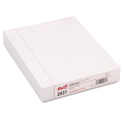 Composition Paper, White, Red Margin, 3/8" Ruled 8" x 10-1/2", 500 Sheets