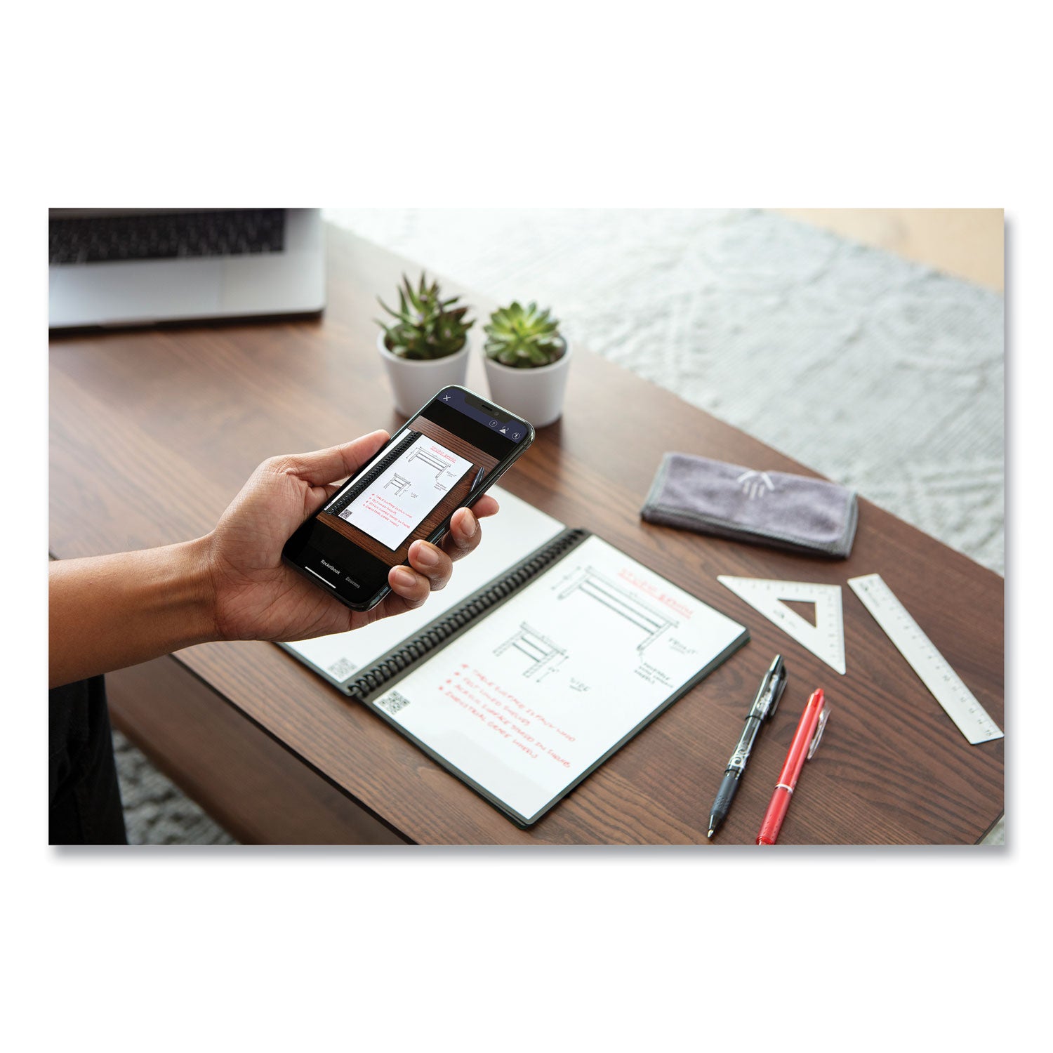 Core Smart Notebook, Dotted Rule (4 sq/in), Black Cover, (18) 8.8 x 6 Sheets
