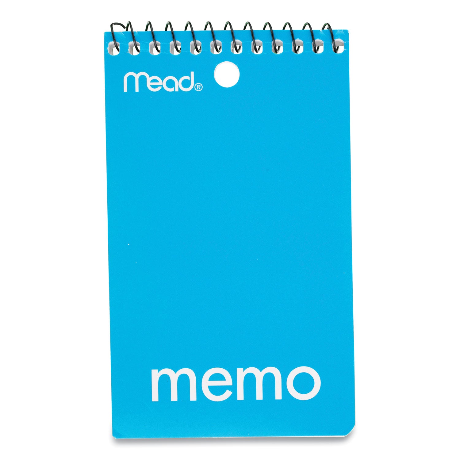 Mead Wirebound Memo Book - 60 Sheets - 120 Pages - Wire Bound - College Ruled Front Ruling - 3" x 5" Sheet Size - White Paper - Assorted Cardboard Cover - Stiff-back, Hole-punched - 1 Each