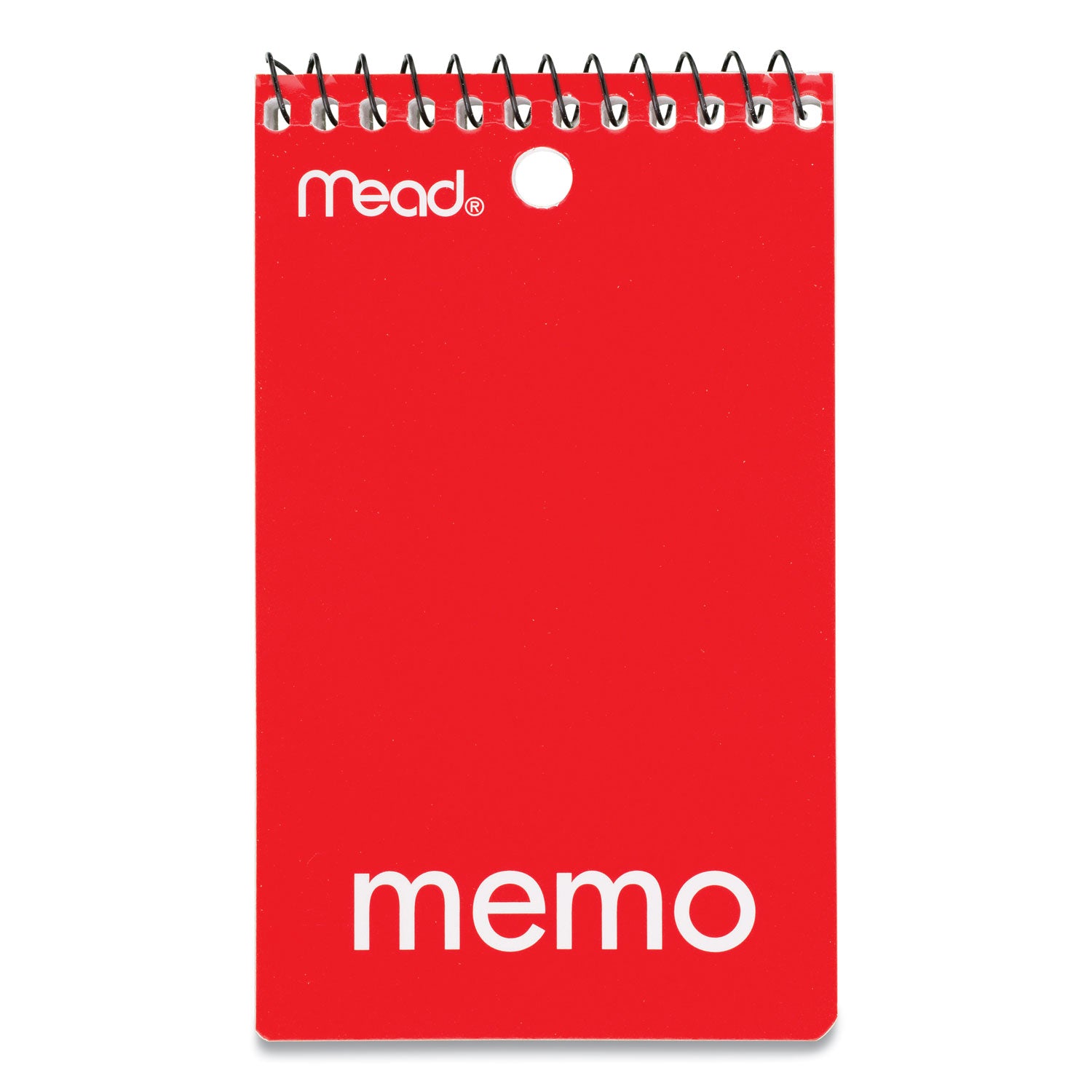 Mead Wirebound Memo Book - 60 Sheets - 120 Pages - Wire Bound - College Ruled Front Ruling - 3" x 5" Sheet Size - White Paper - Assorted Cardboard Cover - Stiff-back, Hole-punched - 1 Each