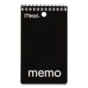 Mead Wirebound Memo Book - 60 Sheets - 120 Pages - Wire Bound - College Ruled Front Ruling - 3" x 5" Sheet Size - White Paper - Assorted Cardboard Cover - Stiff-back, Hole-punched - 1 Each