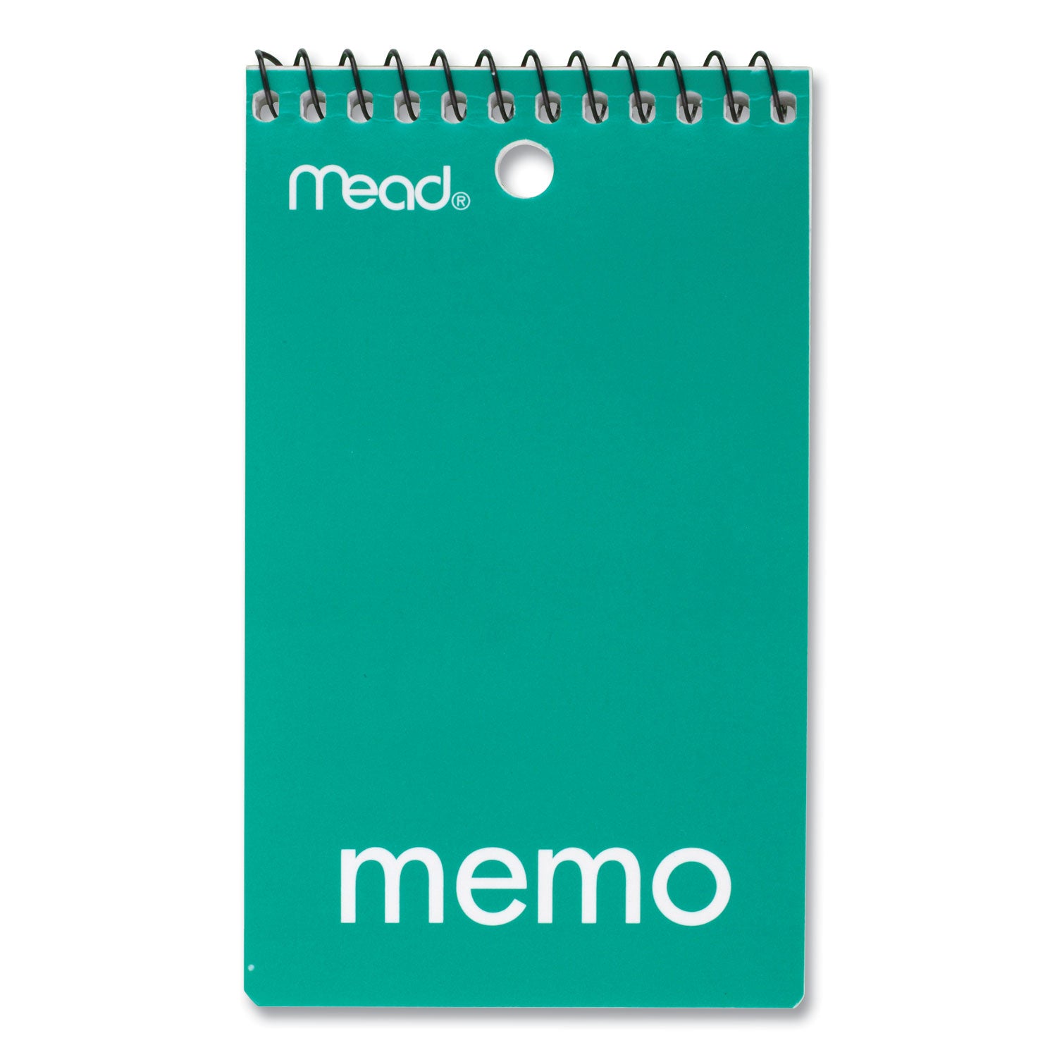 Mead Wirebound Memo Book - 60 Sheets - 120 Pages - Wire Bound - College Ruled Front Ruling - 3" x 5" Sheet Size - White Paper - Assorted Cardboard Cover - Stiff-back, Hole-punched - 1 Each