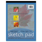UCreate Medium Weight Sketch Pads - 50 Sheets - 9" x 12" Sheet Size - White Paper - Acid-free, Mediumweight - Recycled - 1 Pad