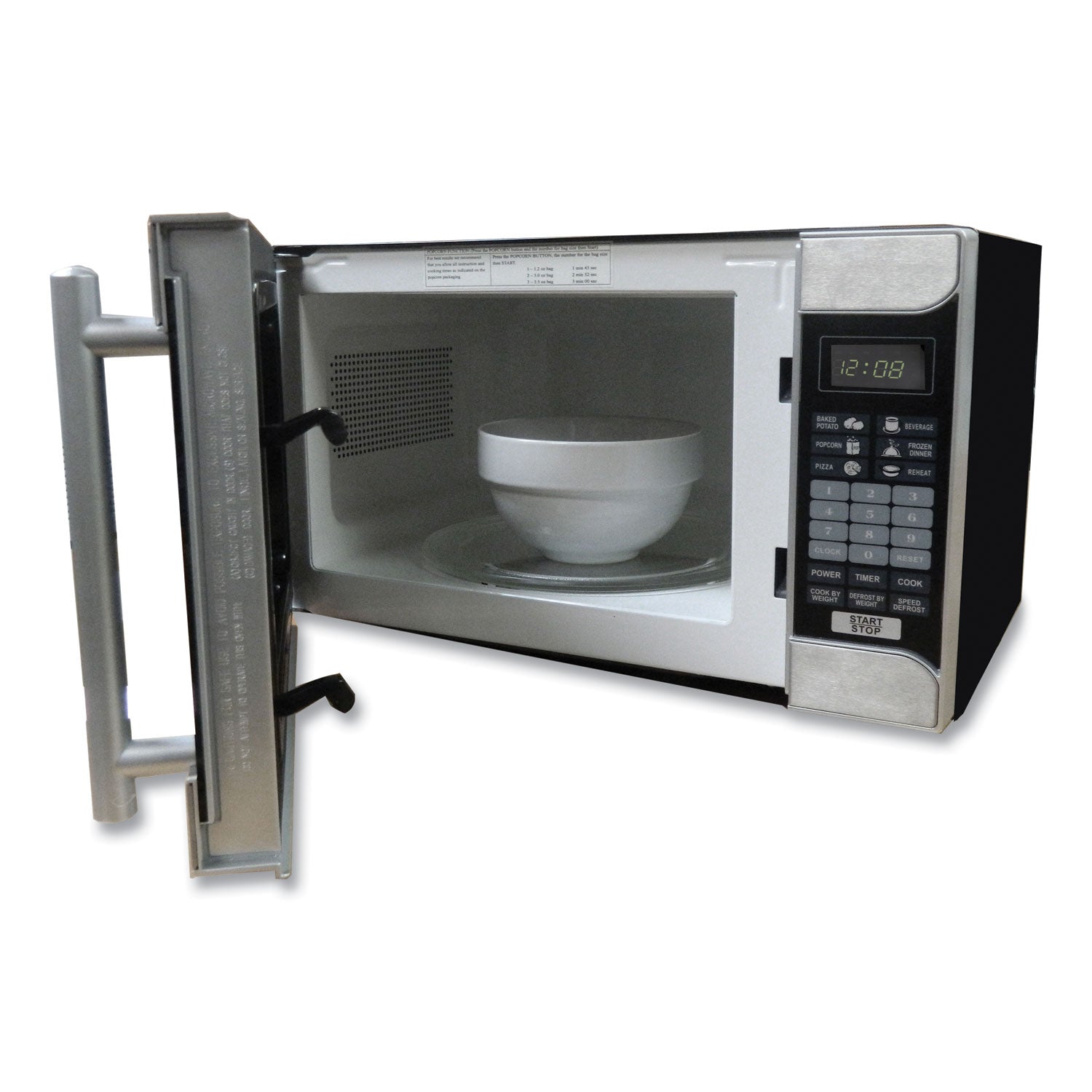 0.7 Cu.ft Capacity Microwave Oven, 700 Watts, Black/Stainless Steel