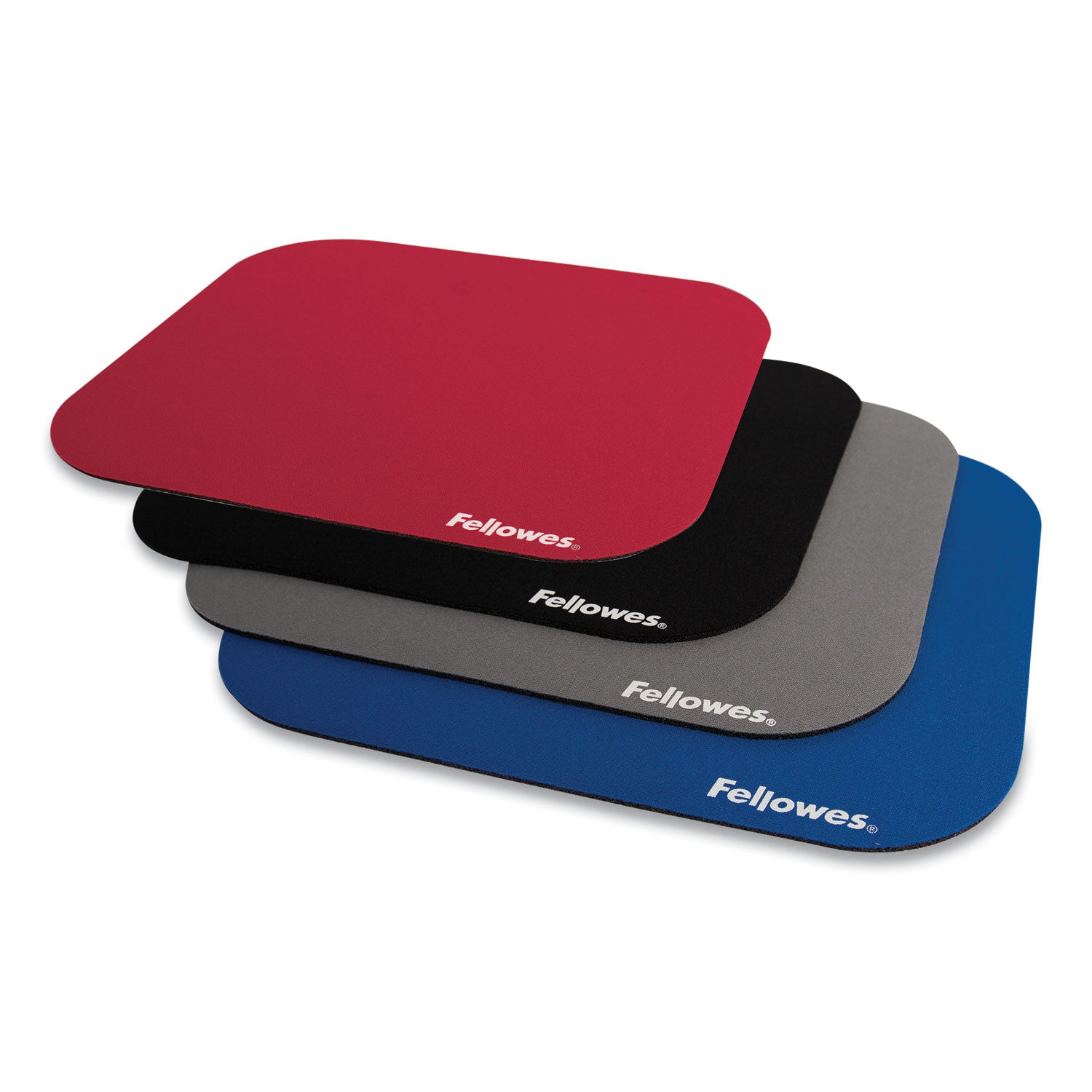Fellowes Mouse Pad - 0.13" Height x 9" Width x 8" Depth - Black - Polyester - Scratch Resistant - 1 Each